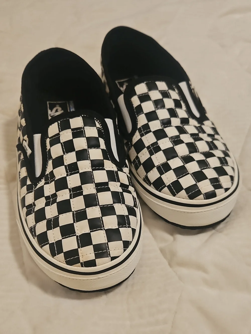 Vans Checkerboard Slip-On Slippers - Black & White